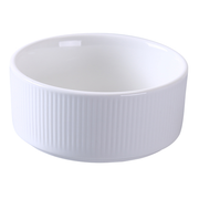 Yanco SI-504 8 Oz. White Round Porcelain Unhandled Siena Soup Cup