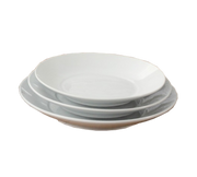 Yanco AC-410 10.5" Dia. Super White Porcelain Round Abco Salad Plate