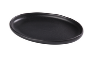 Yanco NB-214 14.5" W Black Porcelain Oval Noble Black Plate