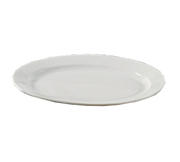 Yanco PA-214 14" L x 10" W Super White Porcelain Oval Paris Platter