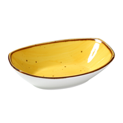 Yanco LY-405YL 5 Oz. Yellow Porcelain Oval Lyon Bowl