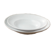 Yanco AC-312 22 Oz. Super White Porcelain Round Abco Mediterranean Pasta Bowl