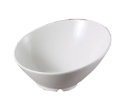 Yanco MD-310 36 Oz. 10" Dia. White Melamine Round Slanted Milando Sheer Bowl