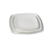 Yanco FU-312 12" W Bone White Porcelain Square Fuji Plate