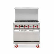 American Range ARW-36-5-NG 36" W 5 Open Burners Natural Gas Restaurant Range - 95,000 BTU