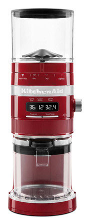 KitchenAid KCG8433ER 8.25" W Empire Red Burr Coffee Grinder - 150 Watts