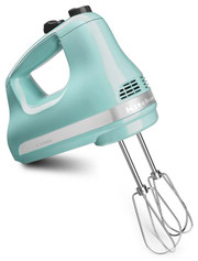 KitchenAid KHM512AQ Aqua Sky Stainless Steel Turbo Beater 5 Speed Ultra Power Hand Mixer