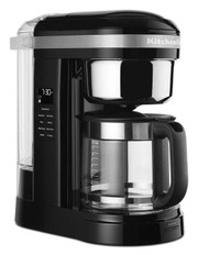 KitchenAid KCM1209OB 7.17" W Onyx Black Drip Coffee Maker with Spiral Showerhead and Programmable Warming Plate - 1100 Watts