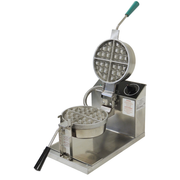 Gold Medal 5021 7.25" Diameter Round Stainless Steel Belgian Waffle Baker - 120 Volts