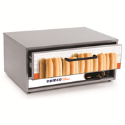 Nemco 8027-BW Stainless Steel Rack Construction Open Sliding Door Moist Heat Bun/Food Warmer - 120V