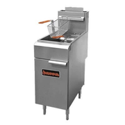 MVP Group SRF-35/40-NG 40 Lbs. Stainless Steel Front and Galvanized Sides Natural Gas Sierra Fryer - 90,000 BTU