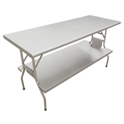 Omcan USA 41236 60" W x 30" D Stainless Steel Undershelf Folding Table