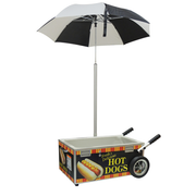 Gold Medal 8080-00-110 29.25" W Mini Cart and Hot Dog Steamer - 120 Volts 1200 Watts