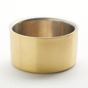 American Metalcraft GW4 17 Oz. Gold Double Wall Insulated Stainless Steel Bowl and Wine Coaster