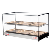 Skyfood FWDS2-33-6P 33" W 2 Shelves Tempered Straight Front Glass Countertop Food Warmer Display Case - 120 Volts