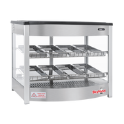 Skyfood FWD2S8P 25.63" W Stainless Steel Base Straight Glass Steam Line Food Warmer Display Case - 120 Volts