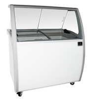 Kelvinator KCHDB8 14.12 Cu. Ft. White Slanted Glass Ice Cream Dipping Cabinet - 120 Volts