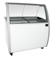 Kelvinator KCHDB4 7.4 Cu. Ft. White Slanted Glass Ice Cream Dipping Cabinet - 120 Volts