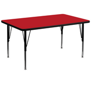 Flash Furniture XU-A3672-REC-RED-H-P-GG 36" W Red Rectangle Laminate Activity Table