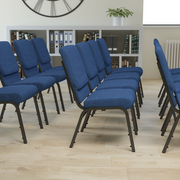 Flash Furniture PCHT185-101 Navy Steel Frame Stacking Advantage Chair