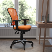 Flash Furniture HL-0001-OR-RLB-GG 250 Lbs. Orange Adjustable Height Nicholas Swivel Task Chair