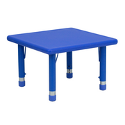 Flash Furniture YU-YCX-002-2-SQR-TBL-BLUE-GG 24" W Blue Square Plastic Activity Table