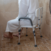 Flash Furniture DC-HY3523L-GRY-GG Gray Plastic Seat and Back Hercules Series Shower Chair