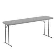 Flash Furniture RB-1872-GY-GG 70.8" W Gray Plastic Laminated Top Rectangular Training Folding Table