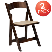 Flash Furniture 2-XF-2903-FRUIT-WOOD-GG 17.5" W Beige Hercules Series Folding Chair