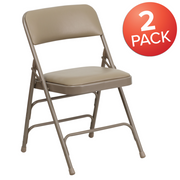 Flash Furniture 2-HA-MC309AV-BGE-GG 18.5" W Beige Steel Hercules Series Folding Chair