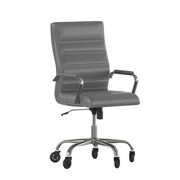 Flash Furniture GO-2286H-GR-RLB-GG 250 Lbs. Gray Adjustable Height Whitney Executive Swivel Office Chair