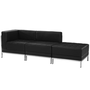 Flash Furniture ZB-IMAG-SET6-GG 84.5" W x 27.5" H Black Hercules Imagination Series Chair & Ottoman Set