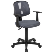 Flash Furniture LF-134-A-GY-GG 250 Lbs. Gray Adjustable Seat Height Flash Fundamentals Task Office Chair