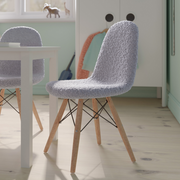 Flash Furniture DL-DA2018-2-GY-GG Gray Sponge Padded Back and Seat Zula Kid's Accent Side Chair