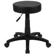 Flash Furniture CH-82042-3X01-GG 21.5" H Black 5-Star Base with Dual-Wheel Casters Stool