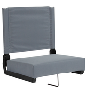 Flash Furniture XU-STA-GY-GG 18" W Gray Grandstand Ultra-Padded Comfort Seat