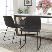 Flash Furniture ET-ER18345-18-GY-BK-GG Dark Gray Seat Dining Chair