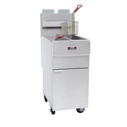 Copper Beech CBF-252525 Lbs. Stainless Steel Front and Galvanized Sides Natural Gas Fryer - 120,000 BTU
