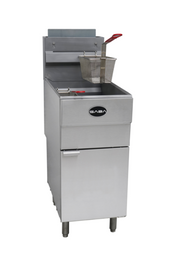 SABA GF45P 45 Lbs. Stainless Steel Liquid Propane Gas Floor Model Tube Fryer - 120,000 BTU