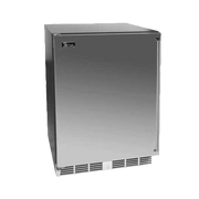 Perlick HC24RS-SS-STK 5.3 Cu. Ft. Black Stainless Steel and Galvanized Exterior Solid Door Undercounter Refrigerator - 115 Volts