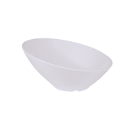 Thunder Group CR804W 12 Oz. White Angled Melamine Bowl