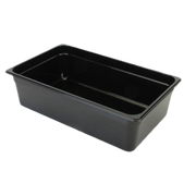 Thunder Group PLPA8006BK Full Size Black Polycarbonate Food Pan