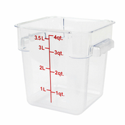 Thunder Group PLSFT004PC 4 Qt. Clear Polycarbonate Square Food Storage Container