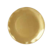 Thunder Group RF1010G Gold Melamine Round Dinner Plate