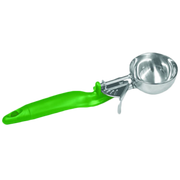 Thunder Group SLDS012L 2.67 Oz. Green Stainless Steel Ergonomic Handle #12 Lever Disher