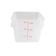 Thunder Group PLSFT006TL 6 Qt. Translucent Square Polypropylene Food Storage Container