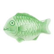 Thunder Group 1000CFG 10" Light Green Melamine Festive Fish Shaped Fish Platter