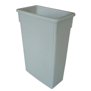 Thunder Group PLTC023G 23 Gal. Gray Plastic Rectangular Flat Bottom Trash Can