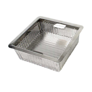 Thunder Group SLFDS385 8.5" W x 3" H x 8.5" D Stainless Steel Square Floor Drain Strainer