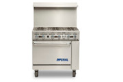 Imperial IR-6-RB24-C NG 60" Natural Gas Pro Series Restaurant Range - 262,000 BTU